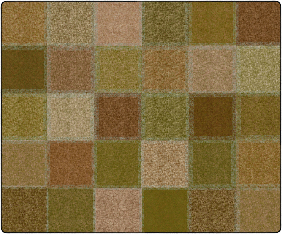 CROSSHATCH EARTH TONE RECTANGLE CARPETS 10'6X13'2