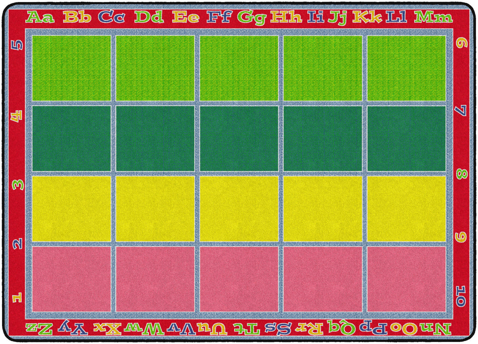 SITTING GRID BRIGHT - SEATS 20 RECTANGLE CARPETS 6'x8'4"