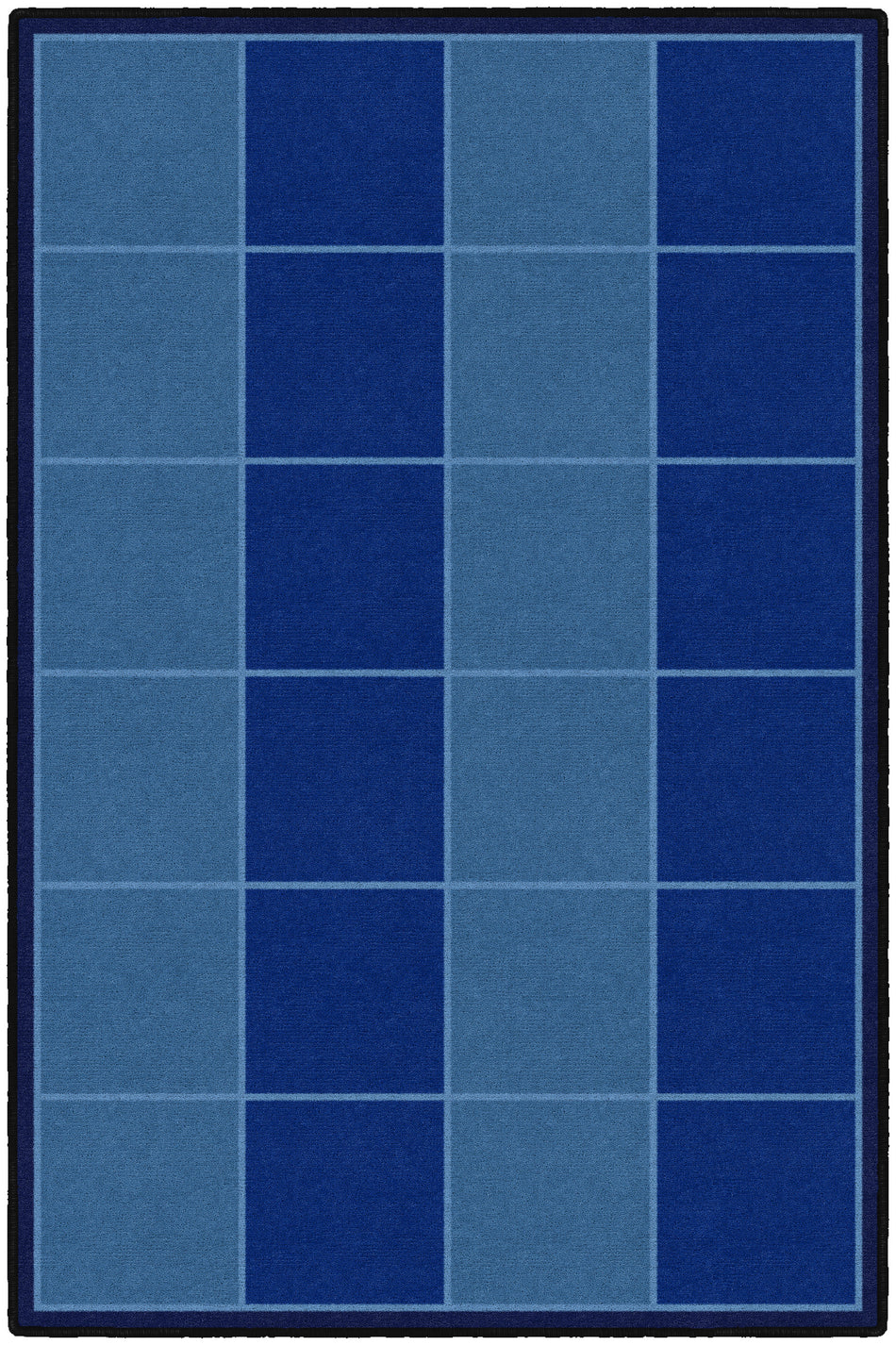 MY GRAPHING SORTING BLUE/BLUE HORIZONTAL RECTANGLE CARPETS 4' X 6'