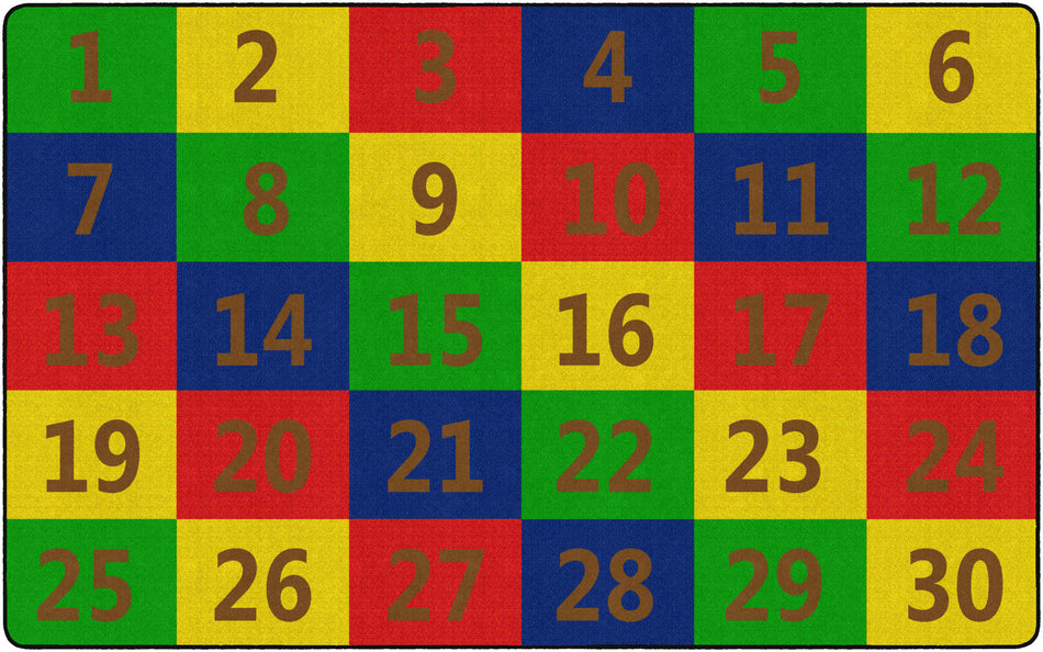 NUMBER SEATING (Seats 30) RECTANGLE CARPETS 7'6X12