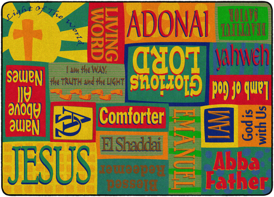 PRECIOUS NAMES OF GOD RECTANGLE CARPETS 6'x8'4