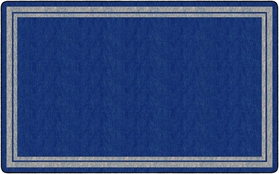 DOUBLE BORDER BLUE LIGHT BORDER RECTANGLE CARPETS 7'6" x12'