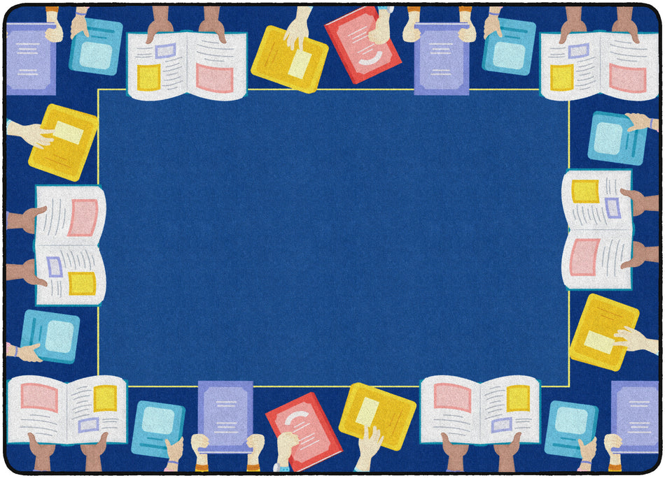 BOOK BORDER RECTANGLE CARPETS 6X8'4