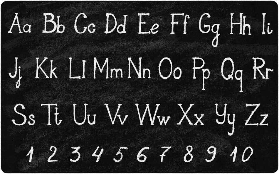 CHALKBOARD ALPHABET RECTANGLE CARPETS 7'6" X12'