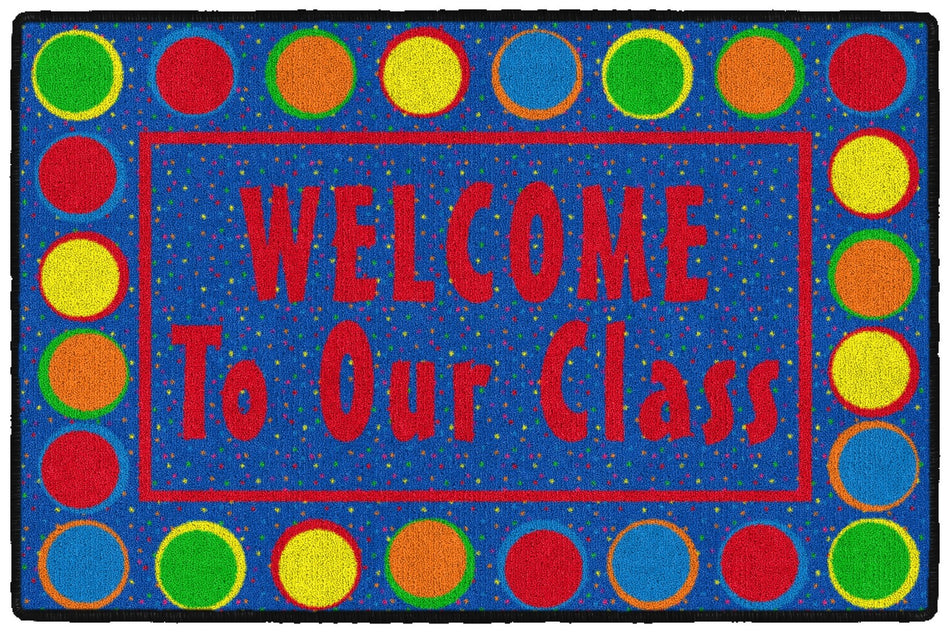 SITTING SPOTS PRIMARY WELCOME MAT RECTANGLE CARPETS 2'x3'