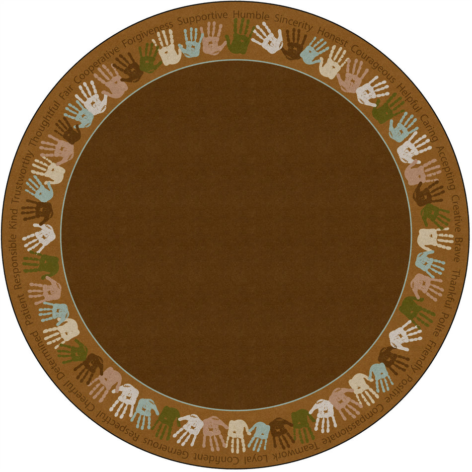HELPING HANDS EARTH TONE ROUND CARPETS 12'