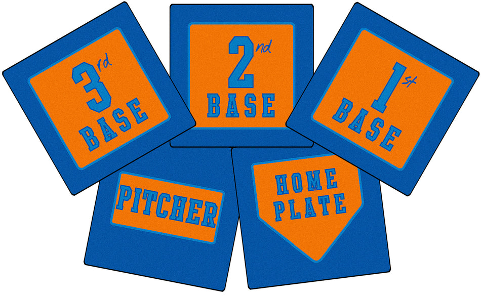 STAY PUT THROW DOWN BASES (SET OF 5/Case of 10) SQUARE CARPETS 15"X15"
