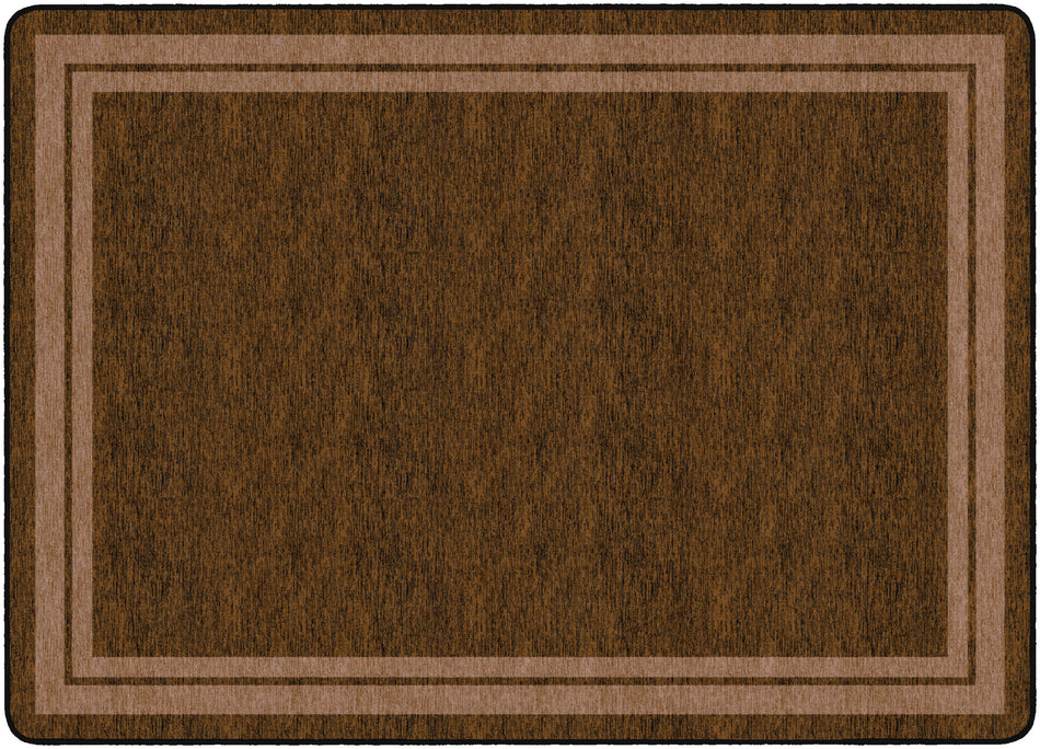 DOUBLE BORDER CHOCOLATE RECTANGLE CARPETS 6' x 8'4