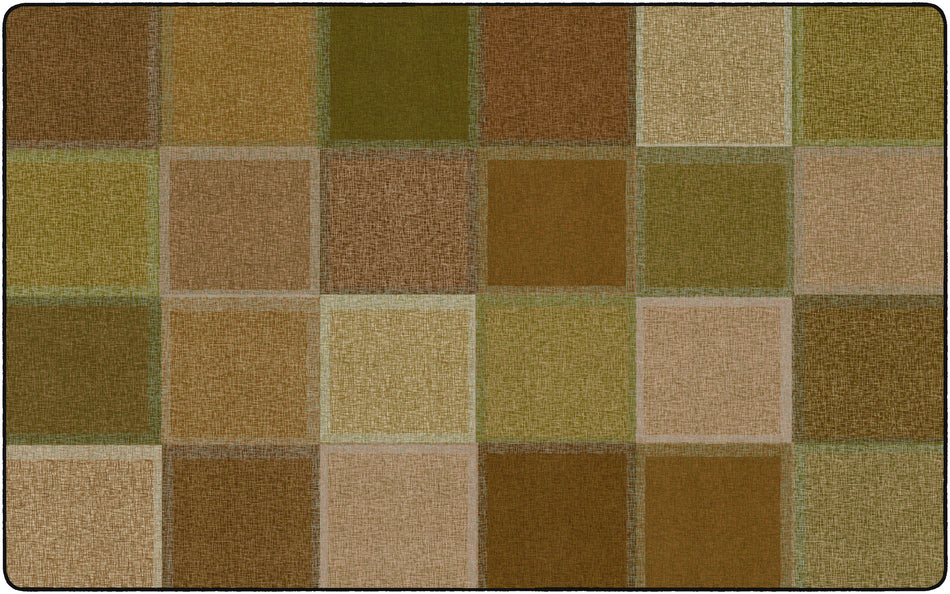 CROSSHATCH EARTH TONE RECTANGLE CARPETS 7'6X12