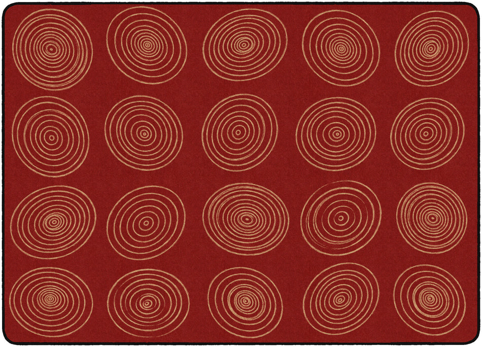 CIRCLES BRICK RECTANGLE CARPETS 6'X8'4