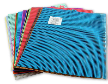 Mesh Colored Plastic Canvas 10.5" x 13.5" - 12/pkg. #7