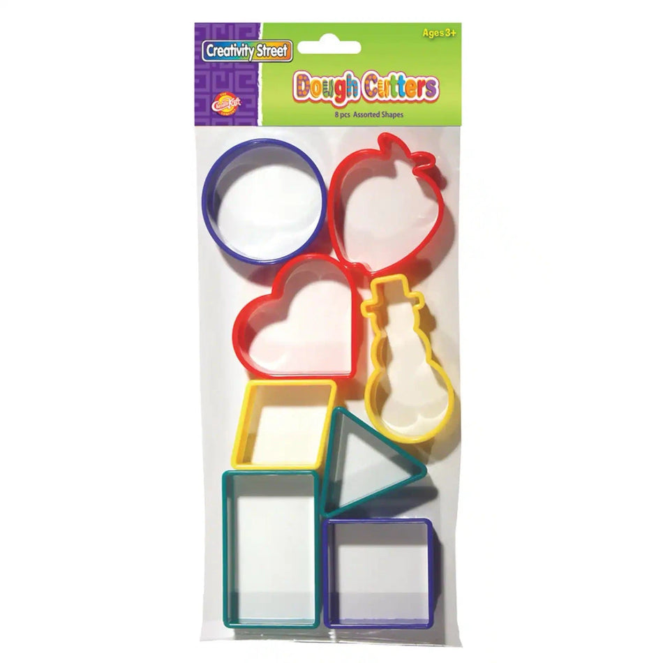 Creativity Street Dough & Clay Cutter Set, 8 Geometric Shapes, 1.75" to 2.25", 8 Pieces (PAC9765)