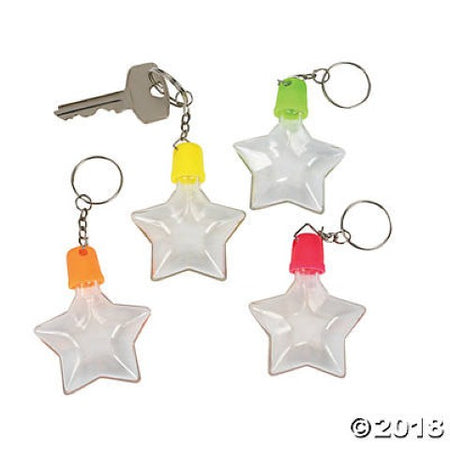 Star Sand Art Bottle Keychains - 12 per package