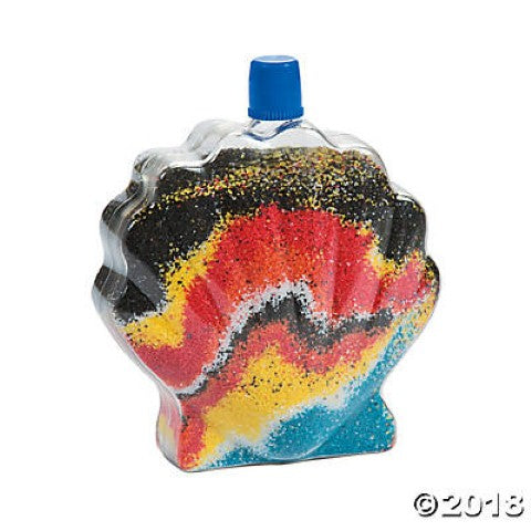 Sea Shell Sand Art Bottles - 12 per package