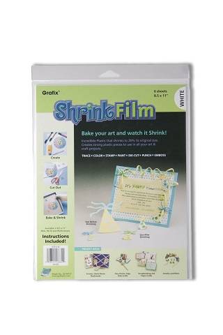 Grafix Shrink Film 8.5"x11" 6/Pkg-Clear