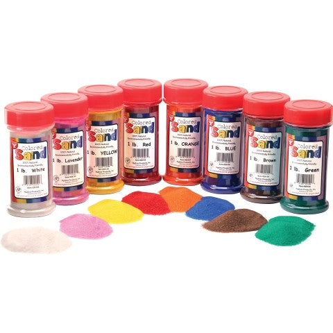 Hygloss Project Sand Assortment - 12 Assorted Colors - 1 lb. Each