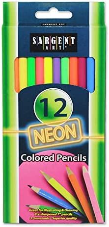 Sargent Art® 22-7241 12ct Neon Pencils, Drawing, Coloring, Artist, Assorted