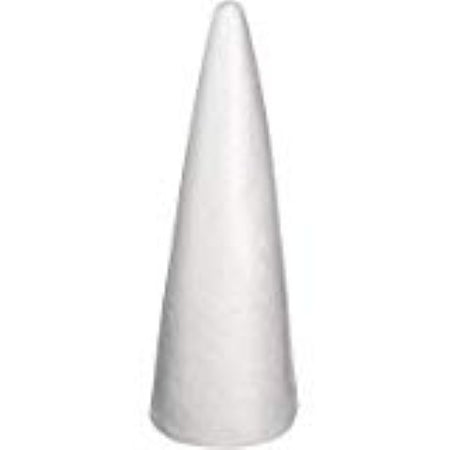 Styrofoam® Cone - 12" x 4" - White 6/pkg.
