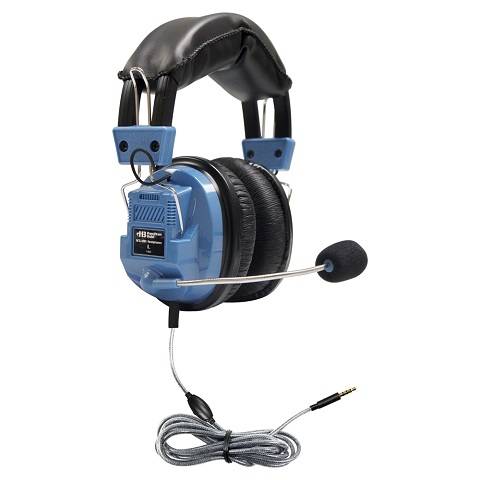 HamiltonBuhl Deluxe Headset With Gooseneck Mic And In-Line Volume Control Plus TRRS Plug