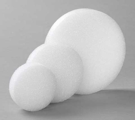 Gramco Styrofoam Round Disks Craft Supplies, 1" x 8" Diameter White, 6-Pack
