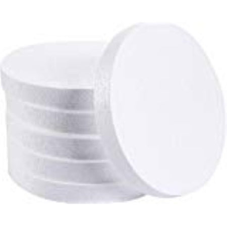 Styrofoam® Disk - 5" x 1" - White 6/pkg.