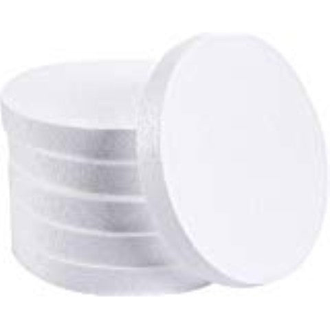 Styrofoam® Disk - 5" x 1" - White 6/pkg.