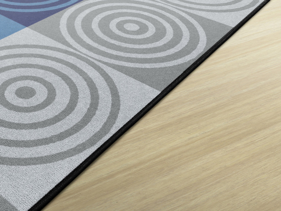 BULLSEYE BLOCKS COOL RECTANGLE CARPETS 10'6 X 13'2