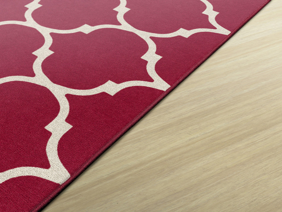 TRELLIS RED RECTANGLE CARPETS 6X9