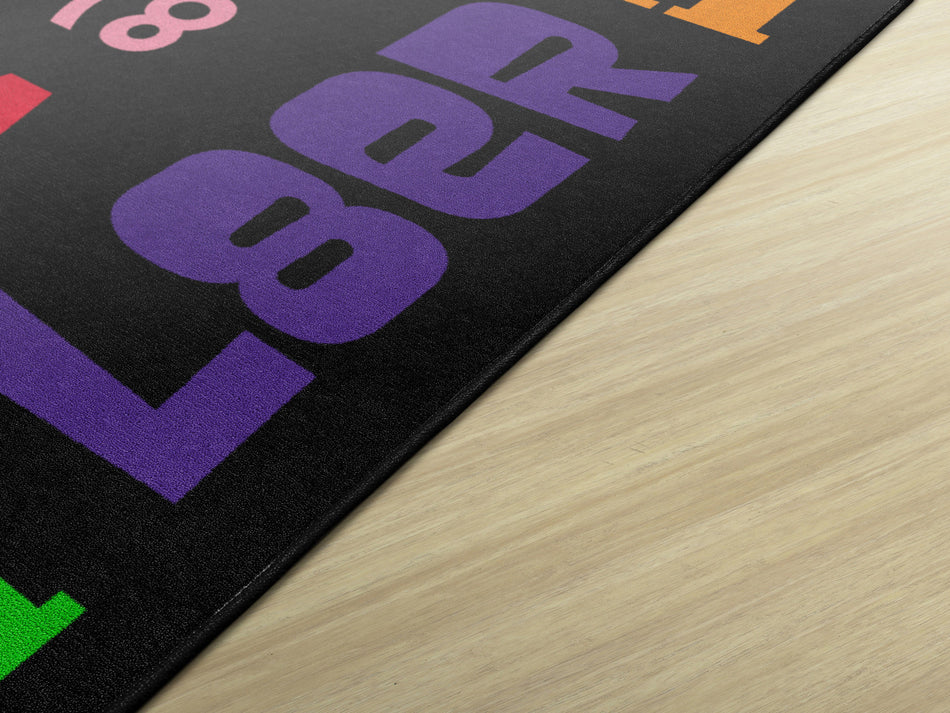 TEXT MIX BLACK RECTANGLE CARPETS 8'4" X 12'