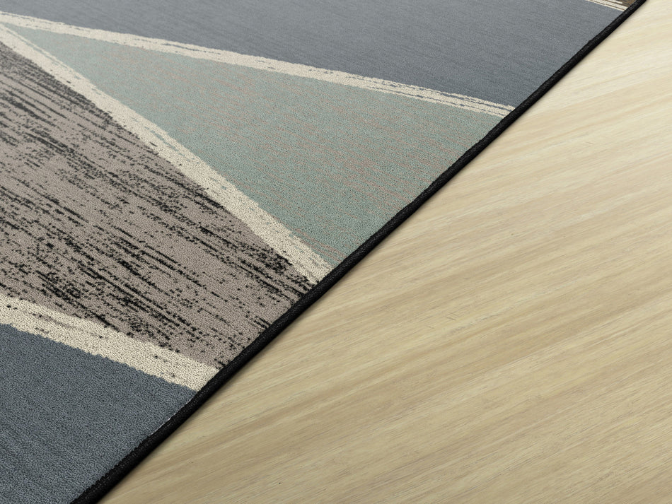 WATERFORD BLUE MULTI RECTANGLE CARPETS 6' x 9'