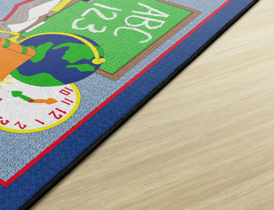 TEACHING LIFE - BLUE RECTANGLE CARPETS 4' x 6'