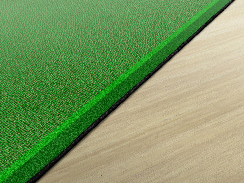 ALL OVER WEAVE GREEN RECTANGLE CARPETS 7' 6" x 12'
