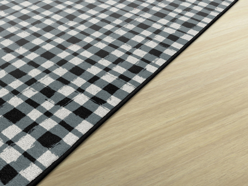 WATERCOLOR GINGHAM RECTANGLE CARPETS 6' X 8'4