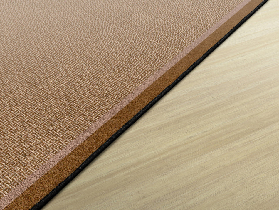 ALL OVER WEAVE TAN RECTANGLE CARPETS 7' 6" x 12'