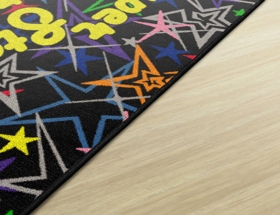 WELCOME MAT - SUPER STAR RECTANGLE CARPETS 2' x 3'