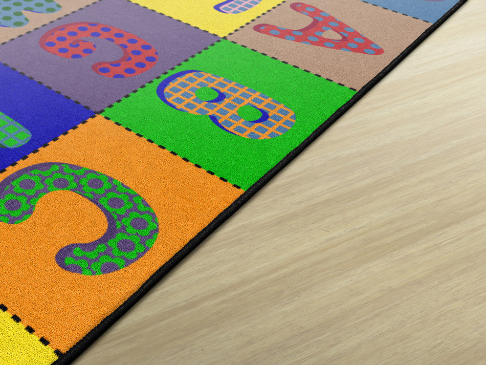 ABC QUILT PRIMARY RECTANGLE CARPETS 6 X 8'4