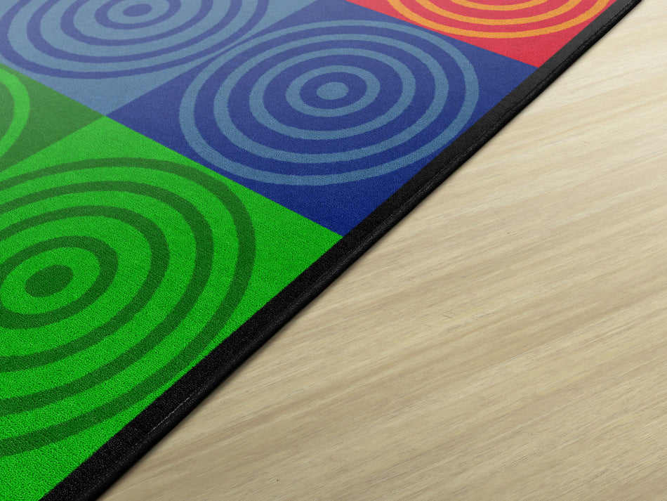 BULLSEYE BLOCK (Seats 24) RECTANGLE CARPETS 7' 6" x 12'