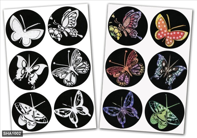 Color & Rub Stickers Butterflies
