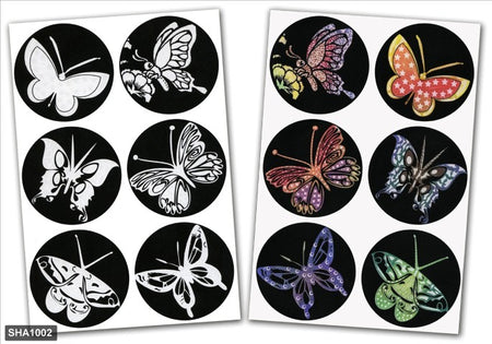 Color & Rub Stickers Butterflies