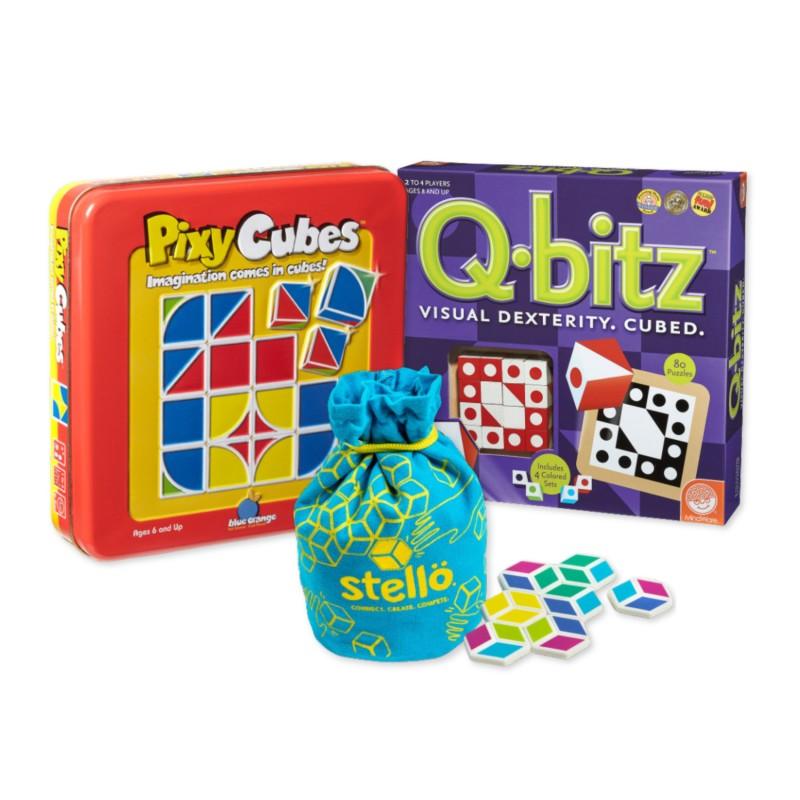 Pattern Games Kit, Visual Strategy Games with Pixy Cubes, Q-bitz & StellÃ¶