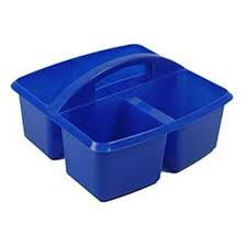 Small Utility Caddy, 9.25" x 9.25" x 5.25" - Blue