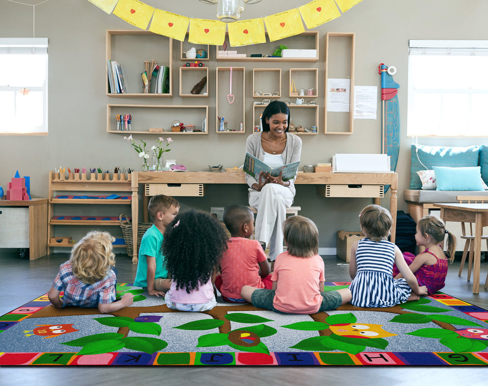 ALPHABET OWLS 7'6”X12” RECTANGLE CARPETS 7'6X12