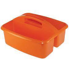 Small Utility Caddy, 9.25" x 9.25" x 5.25" - Orange