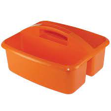 Small Utility Caddy, 9.25" x 9.25" x 5.25" - Orange