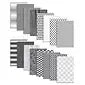 Roylco Black & White Paper, 5.5" x 8.5", 16 Designs, 208 Sheets/Pack (R-15420)