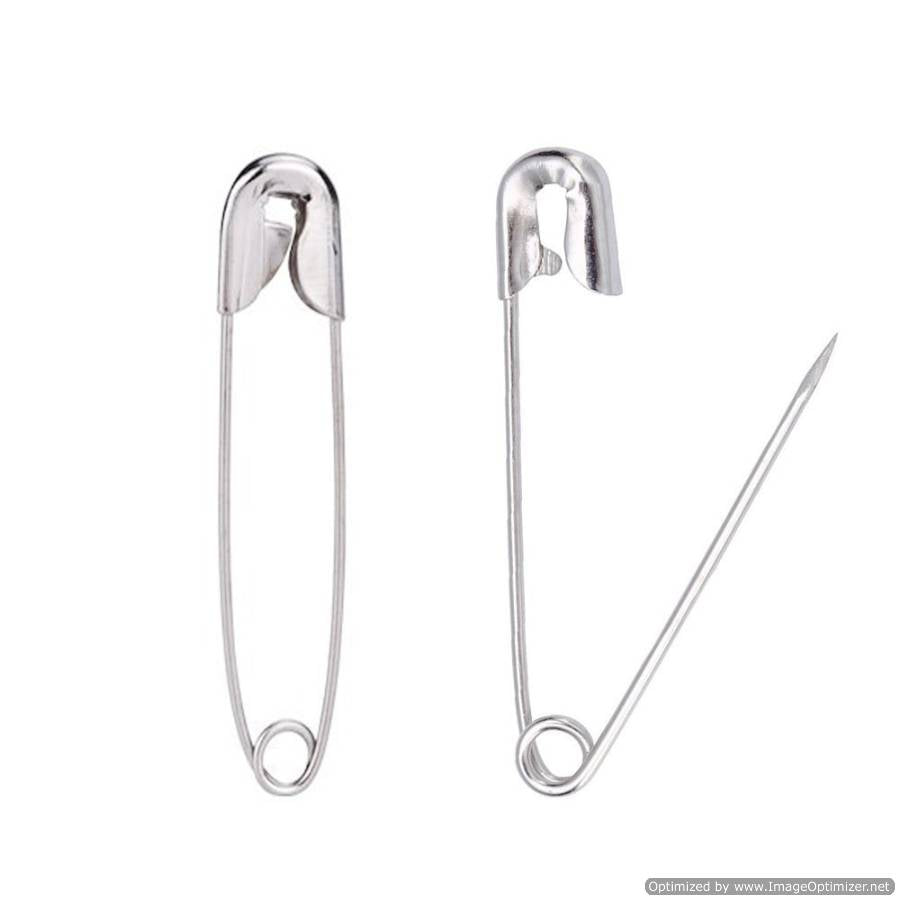 #2 Safety Pins 1-1/2" length Silver color - 10 gross (Package of 1440)
