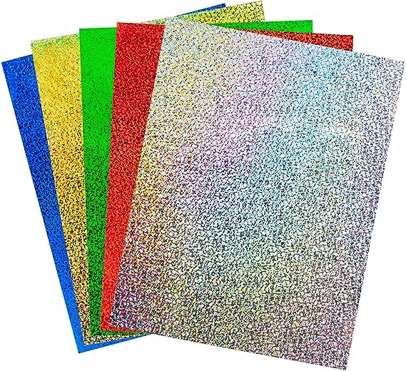 Hygloss Products Holographic Card Stock-8.5"x11" 10pt, Sparkle-GREEN, 25 Sheet Pack
