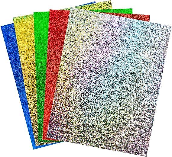 Hygloss Products Holographic Card Stock-8.5"x11" 10pt, Sparkle-ASSORTED, 25 Sheet Pack