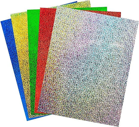 Hygloss Products Holographic Card Stock-8.5"x11" 10pt, Sparkle-BLUE, 25 Sheet Pack