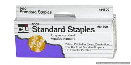 Staples, Standard, Chisel Pointed 26/6, Carbon Steel, 5000/Box (84500)